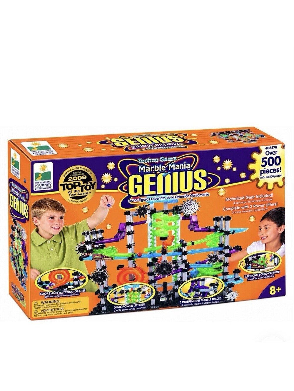 Techno Gears Marble Mania Genius 500+ Pc 406278 Complete Motorized Marble Run